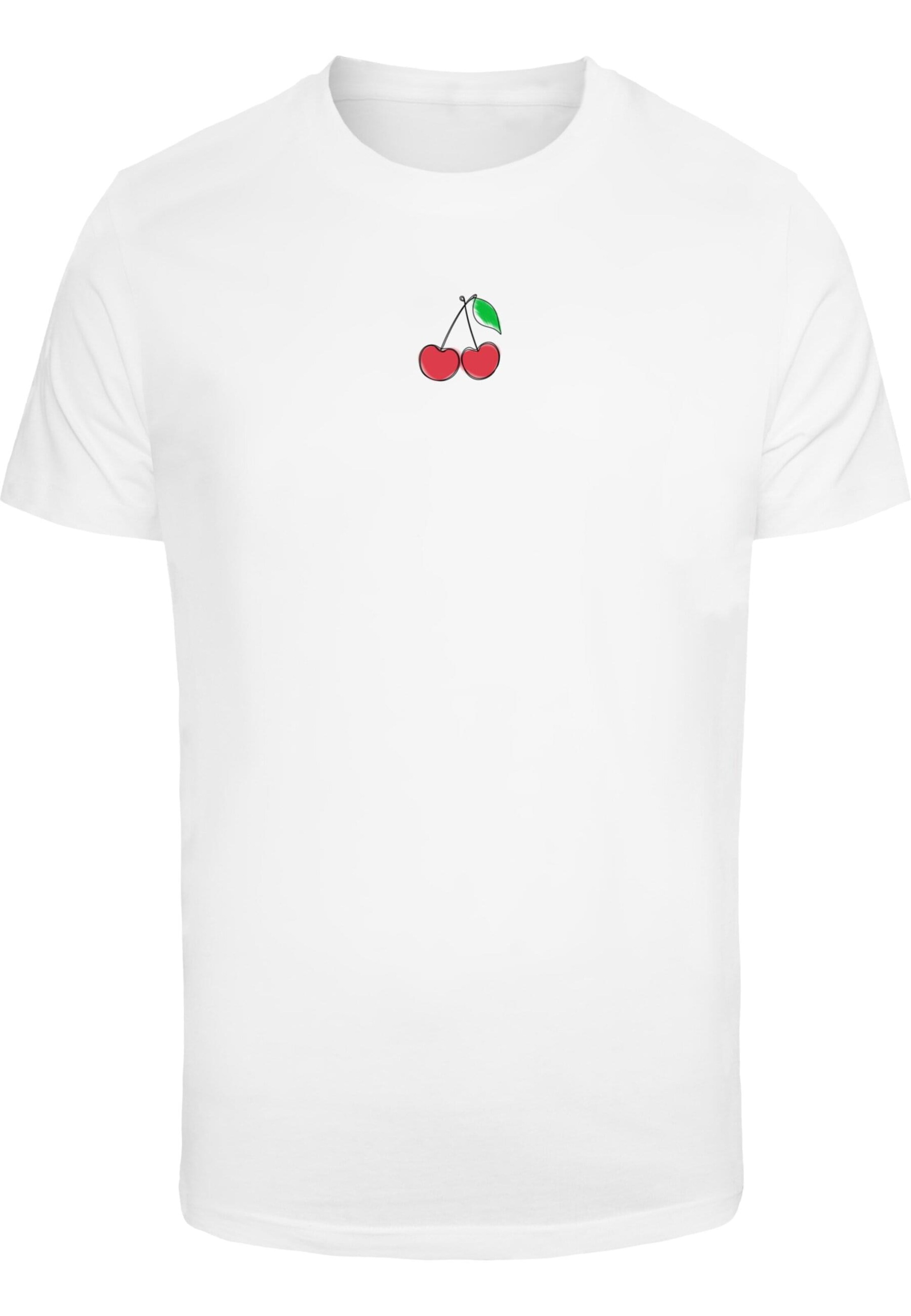 Merchcode Shirt 'Summer - Sweet Cherry' in White: front