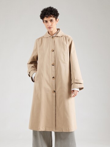 Lollys Laundry Between-seasons coat 'Mikala' in Beige: front