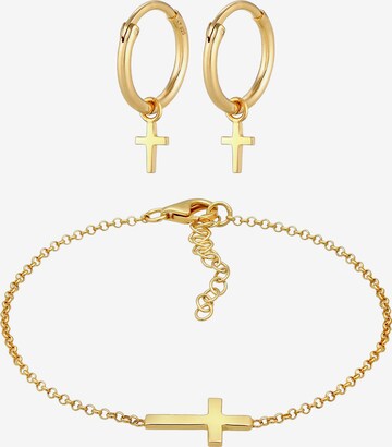 ELLI Schmuckset Kreuz in Gold: predná strana