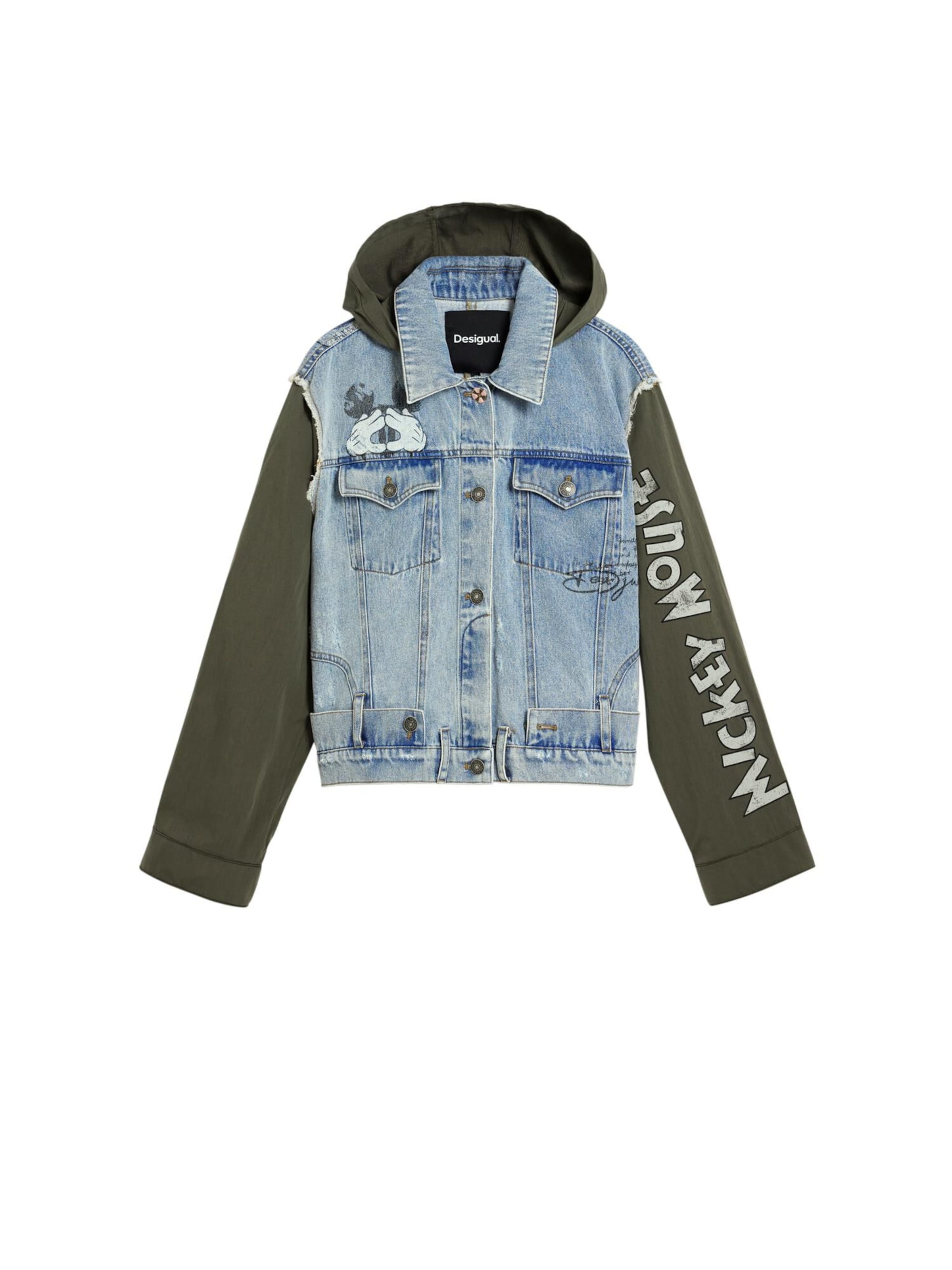 Desigual Kevad-sügisjope 'Mickey Mouse' sinine / oliiv / valge, Tootevaade