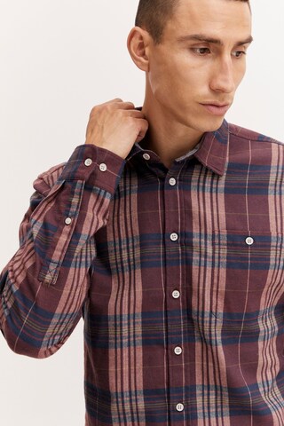 BLEND Slim fit Button Up Shirt in Brown