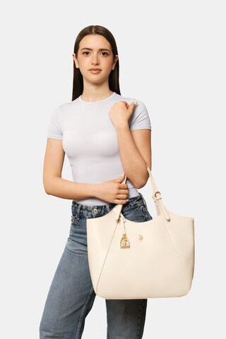 U.S. POLO ASSN. Tasche ' JONES LARGE SHOPPING BAG ' in Weiß: Vorderseite