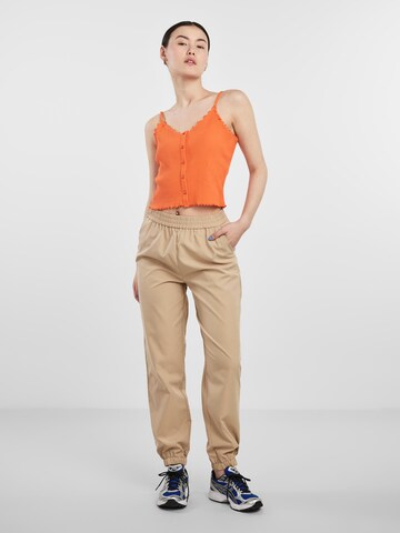 PIECES - Top 'NUKISA' en naranja