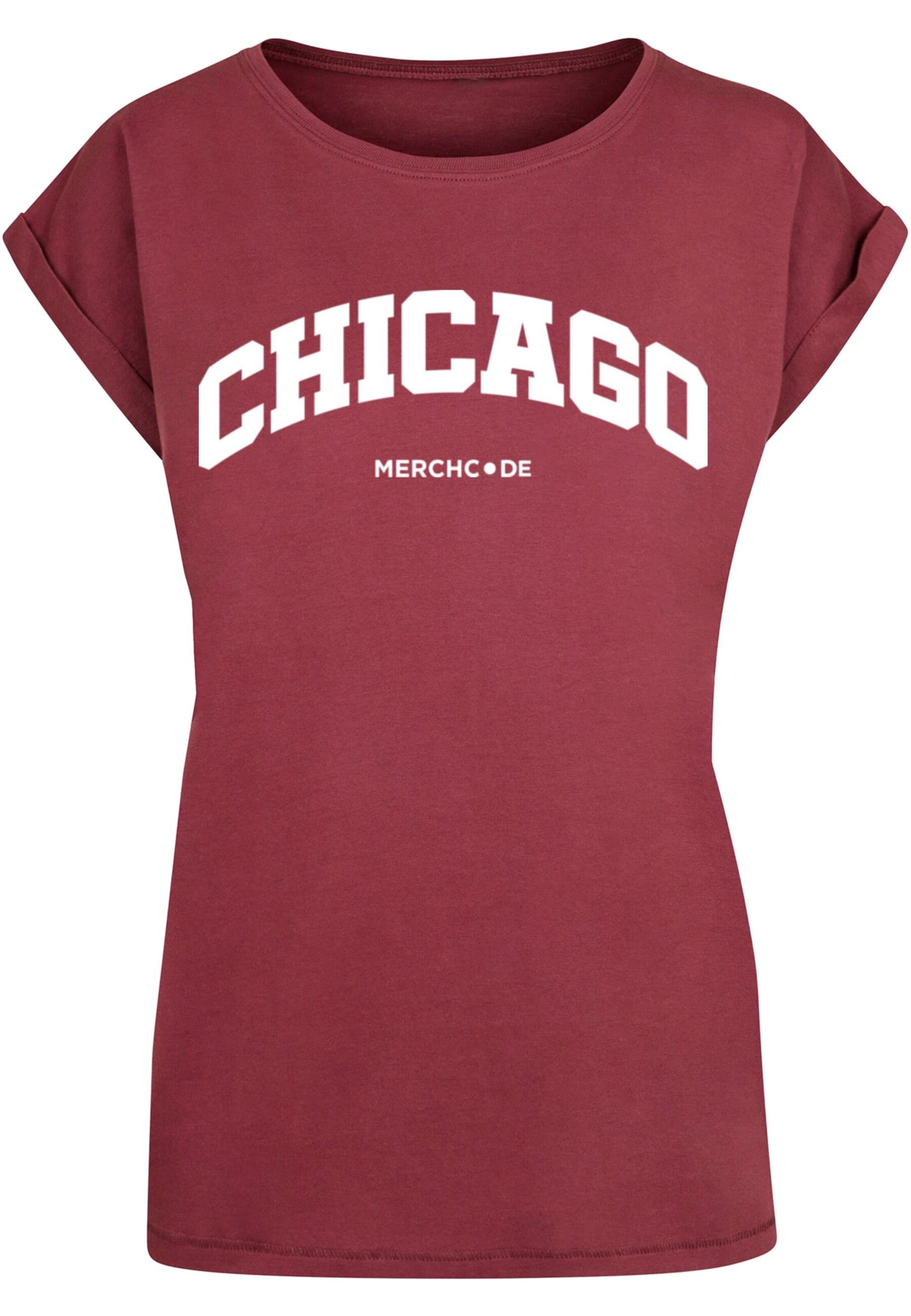 Merchcode Shirt 'Chicago' in Rood: voorkant