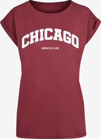 Merchcode T-Shirt 'Chicago' in Rot: predná strana