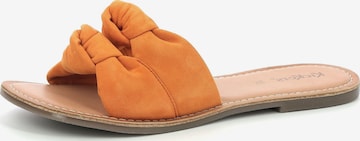 Kickers Mules in Orange: front