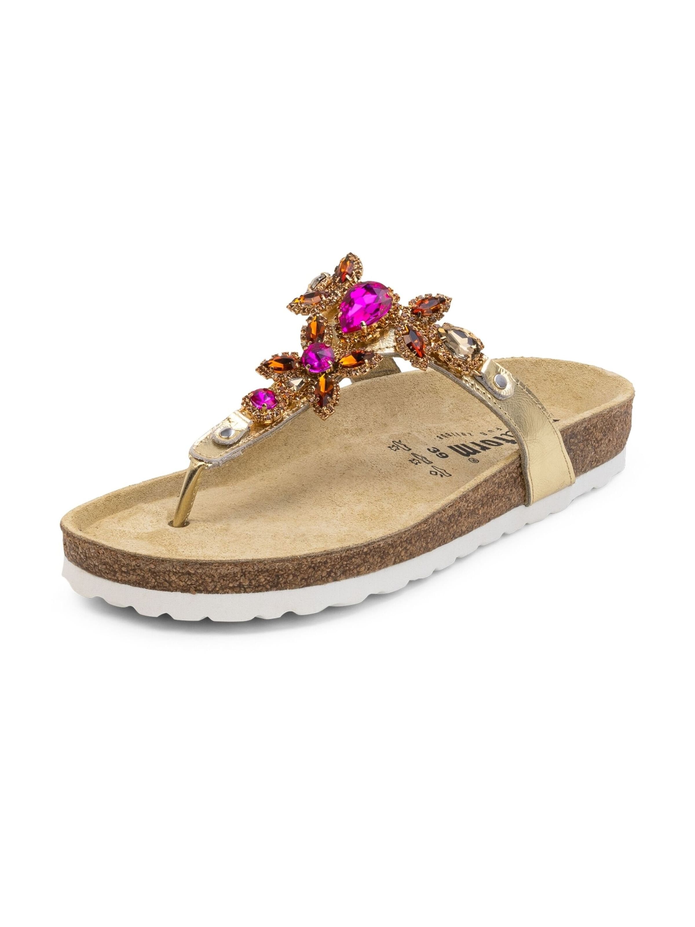 Infradito di VITAFORM in oro: frontale