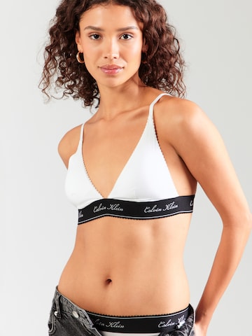 Calvin Klein Underwear Τρίγωνο Σουτιέν σε λευκό: μπροστά
