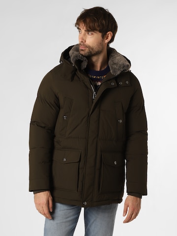 Andrew James Winter Parka in Green: front