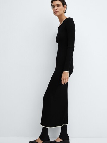 MANGO Knitted dress 'SHADOWIN' in Black