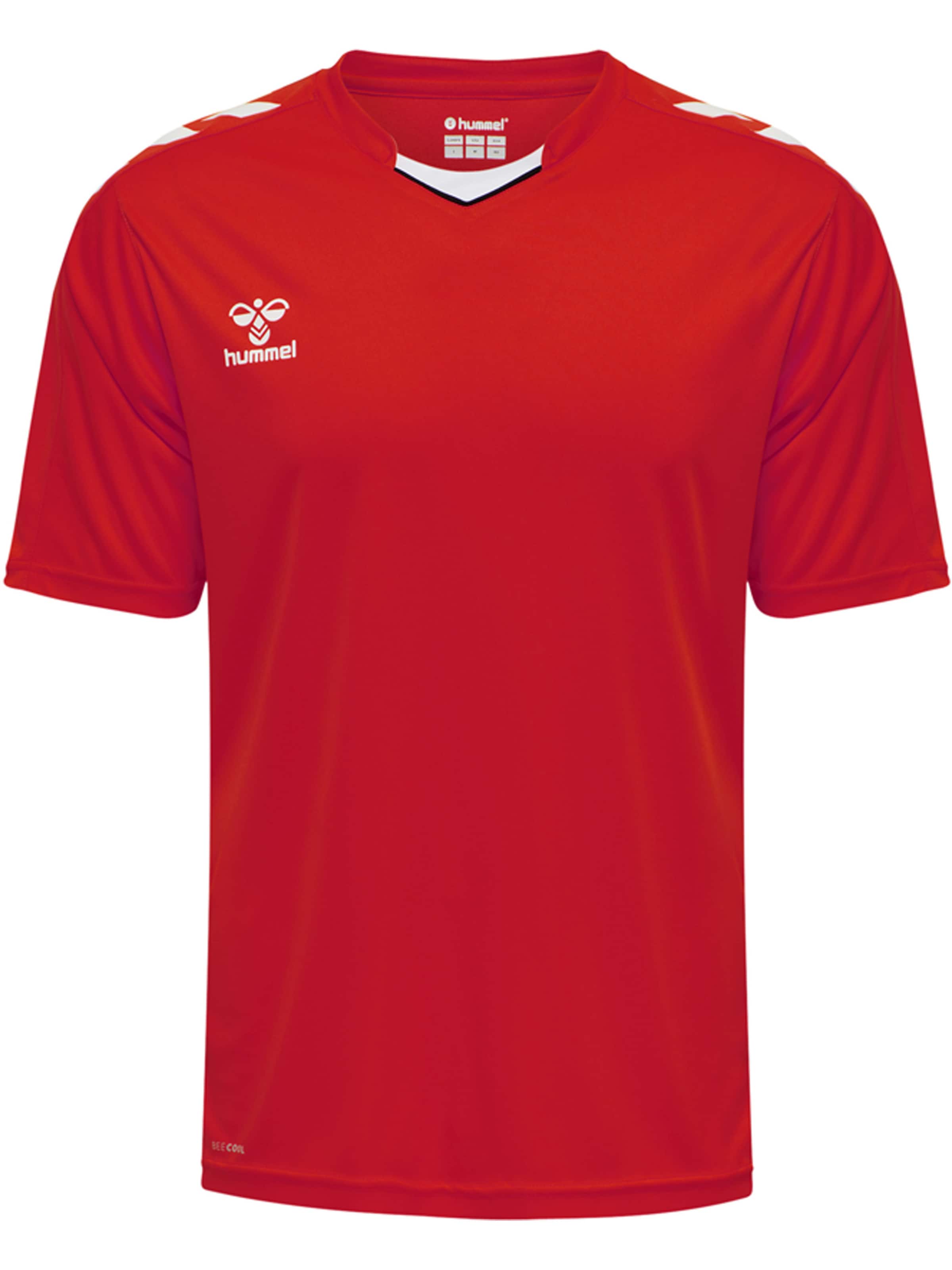 Hummel - Camiseta de fútbol en rojo: frente