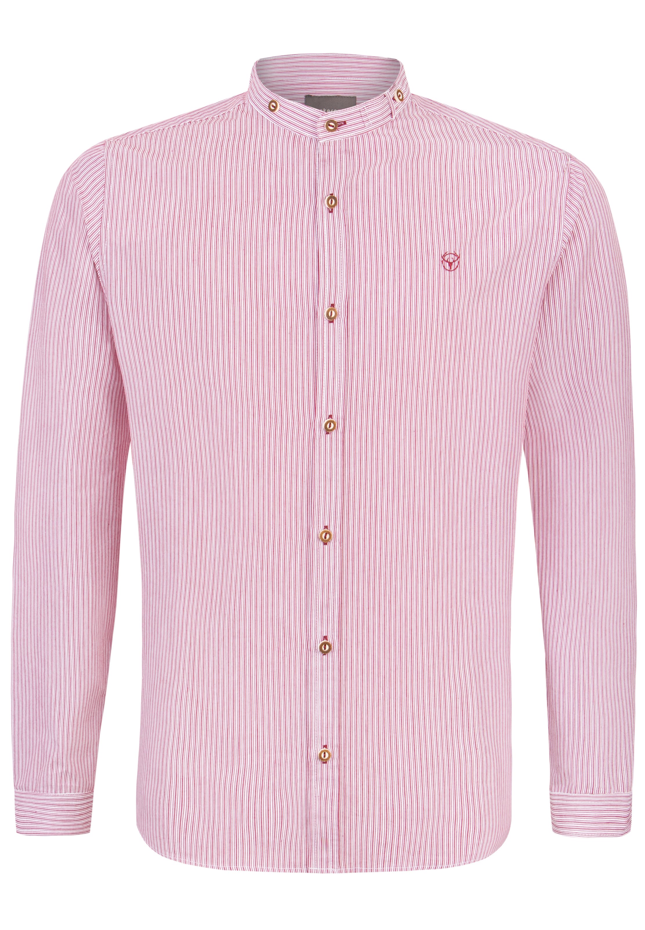 STOCKERPOINT Traditional button up shirt 'Frederik' in 37-38 in Bordeaux / White, Item view