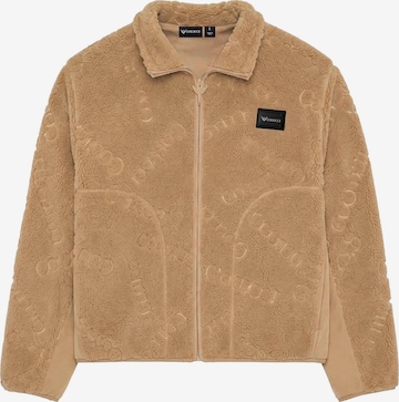 Veste en polaire 'Teddy' Colucci en beige : devant