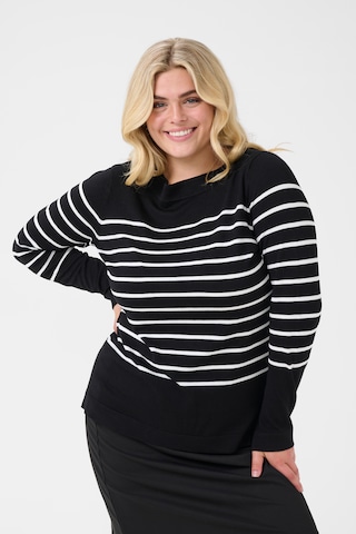 KAFFE CURVE Pullover 'Lizzy' i sort: forside