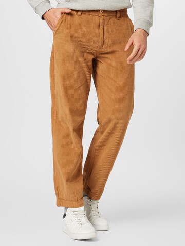 Redefined Rebel Regular Broek 'Malik' in Bruin: voorkant