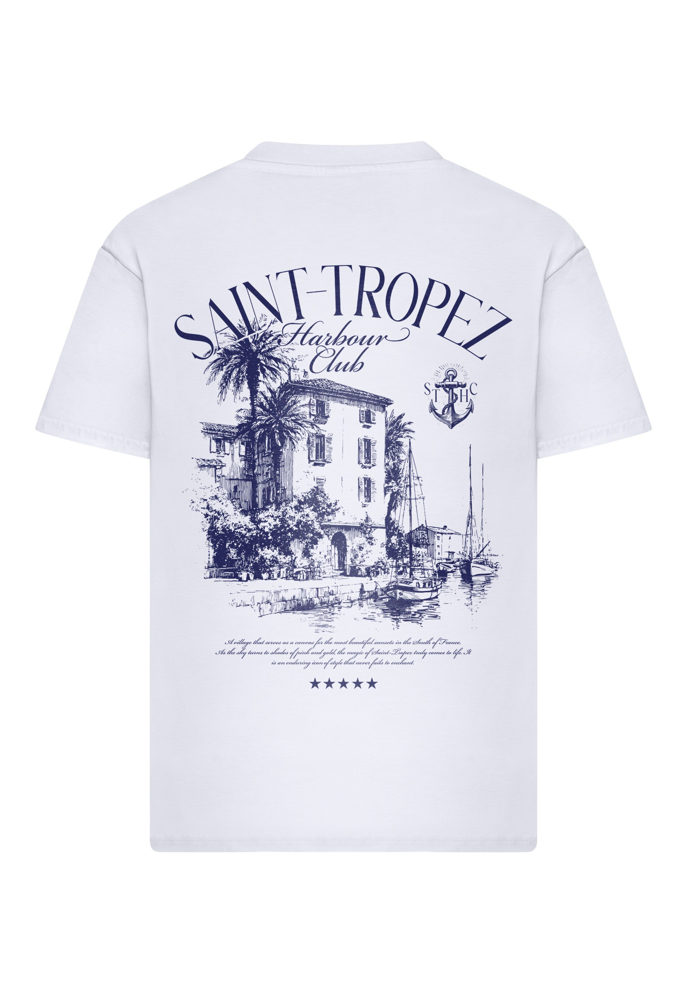 Mister Tee Shirt 'Hotel Saint Tropez' in Wit