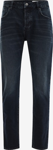 WE Fashion - Slimfit Calças de ganga em azul: frente