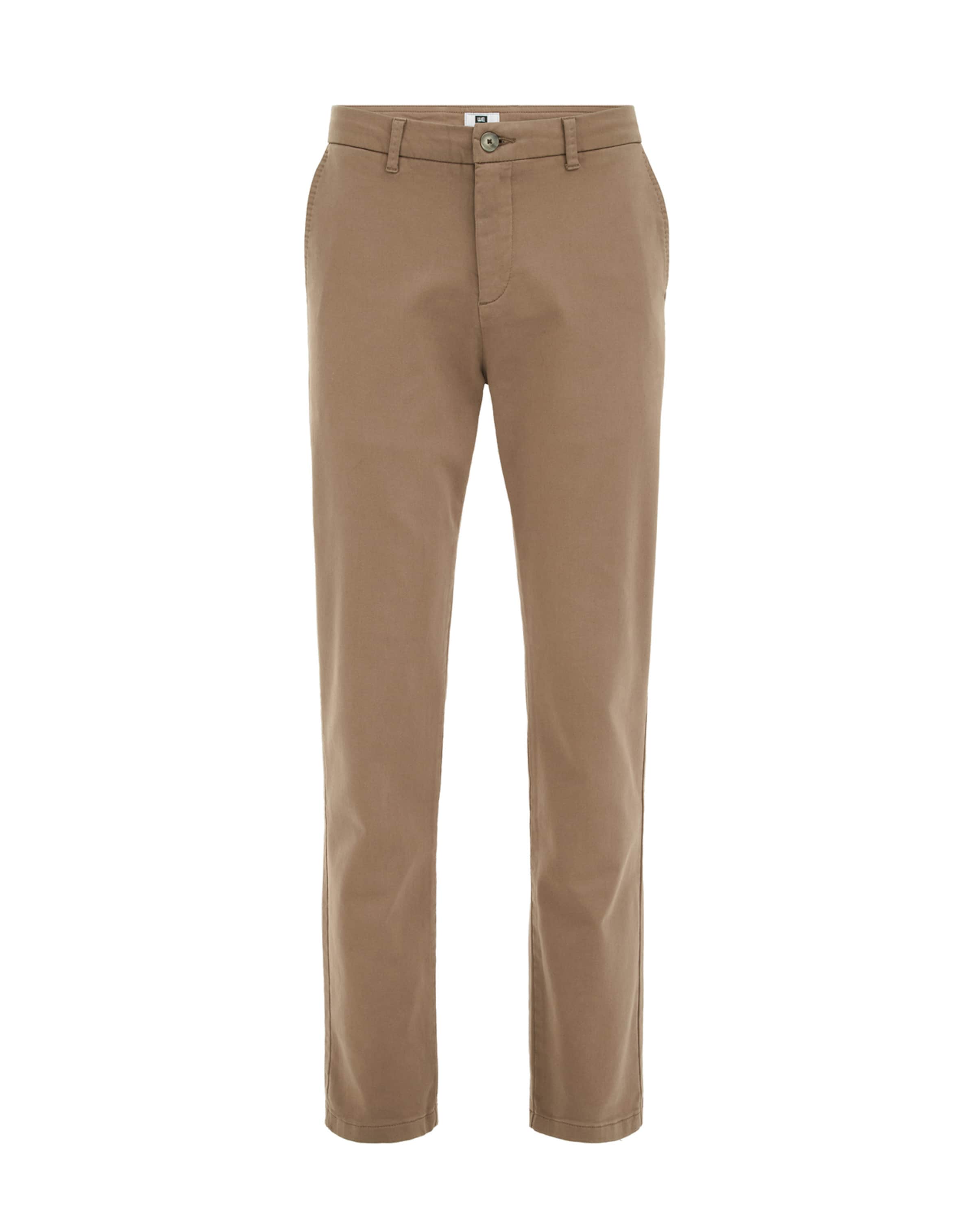 WE Fashion Слим Брюки-чинос в Коричневый: спереди