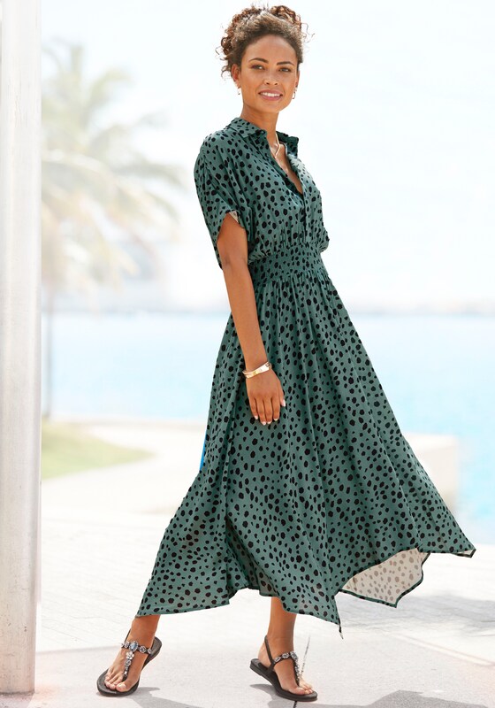 LASCANA Shirt Dress in Emerald