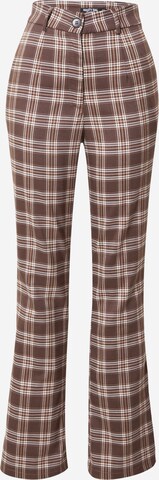 Nasty Gal Boot cut Pants in Brown: front