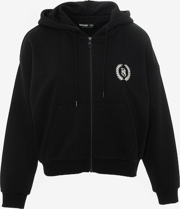 BIG STAR Zip-Up Hoodie in Black: front