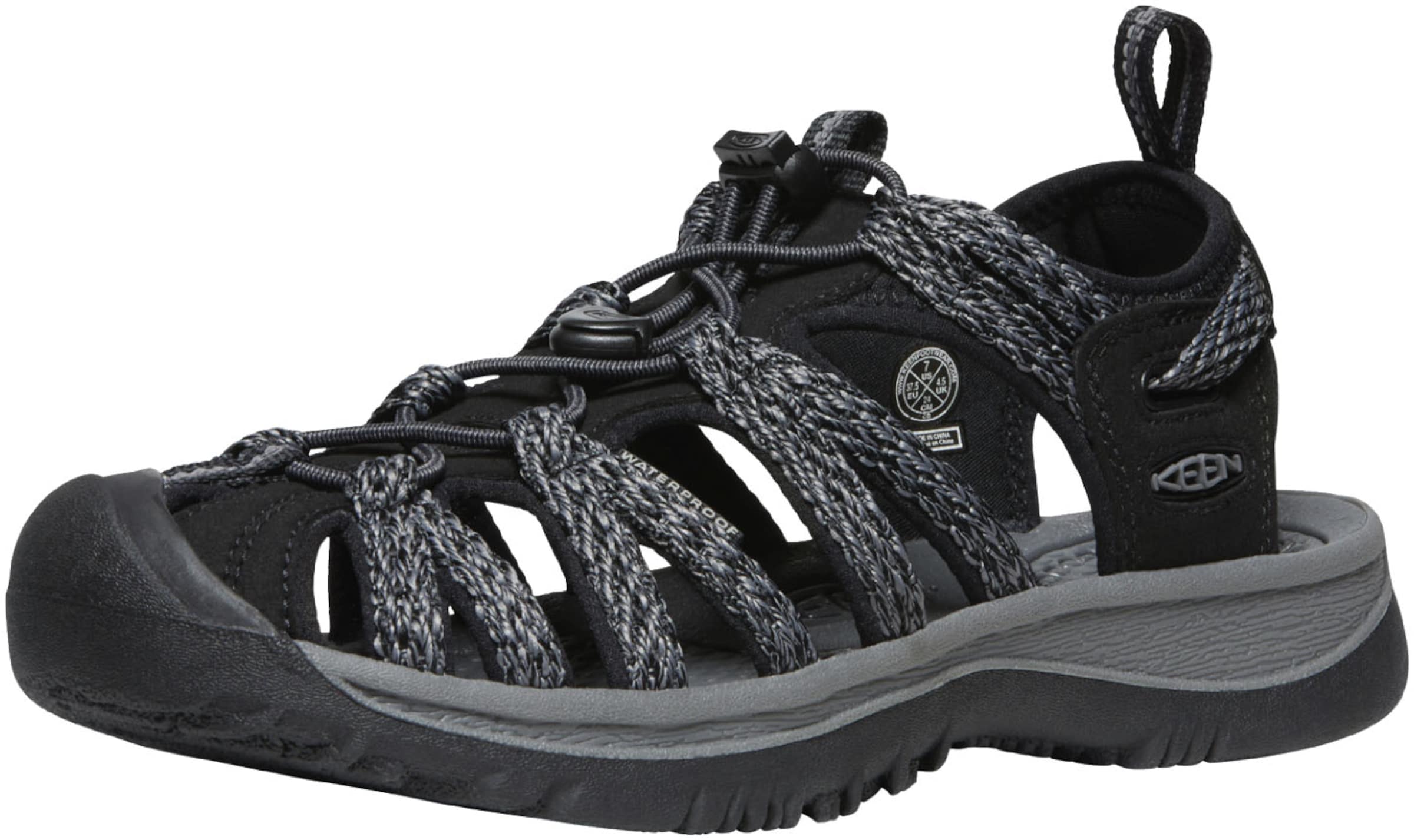 KEEN Sandale 'Whisper' in Schwarz: Vorderseite
