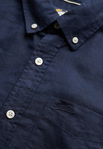 Superdry Regular fit Button Up Shirt in Blue
