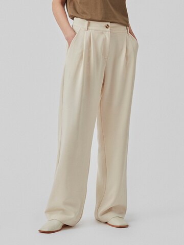 modström Wide Leg Hose 'Caya' in Beige: Vorderseite