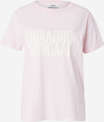 MADS NORGAARD COPENHAGEN Футболка в Ярко-розовый: спереди