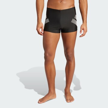 ADIDAS PERFORMANCE Sports swimming trunks 'Big Bars' in Black: front