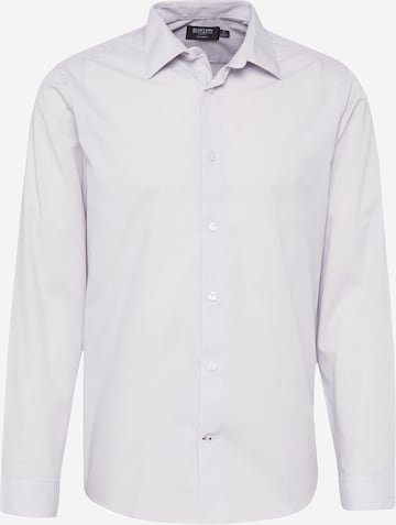 Coupe slim Chemise BURTON MENSWEAR LONDON en gris : devant