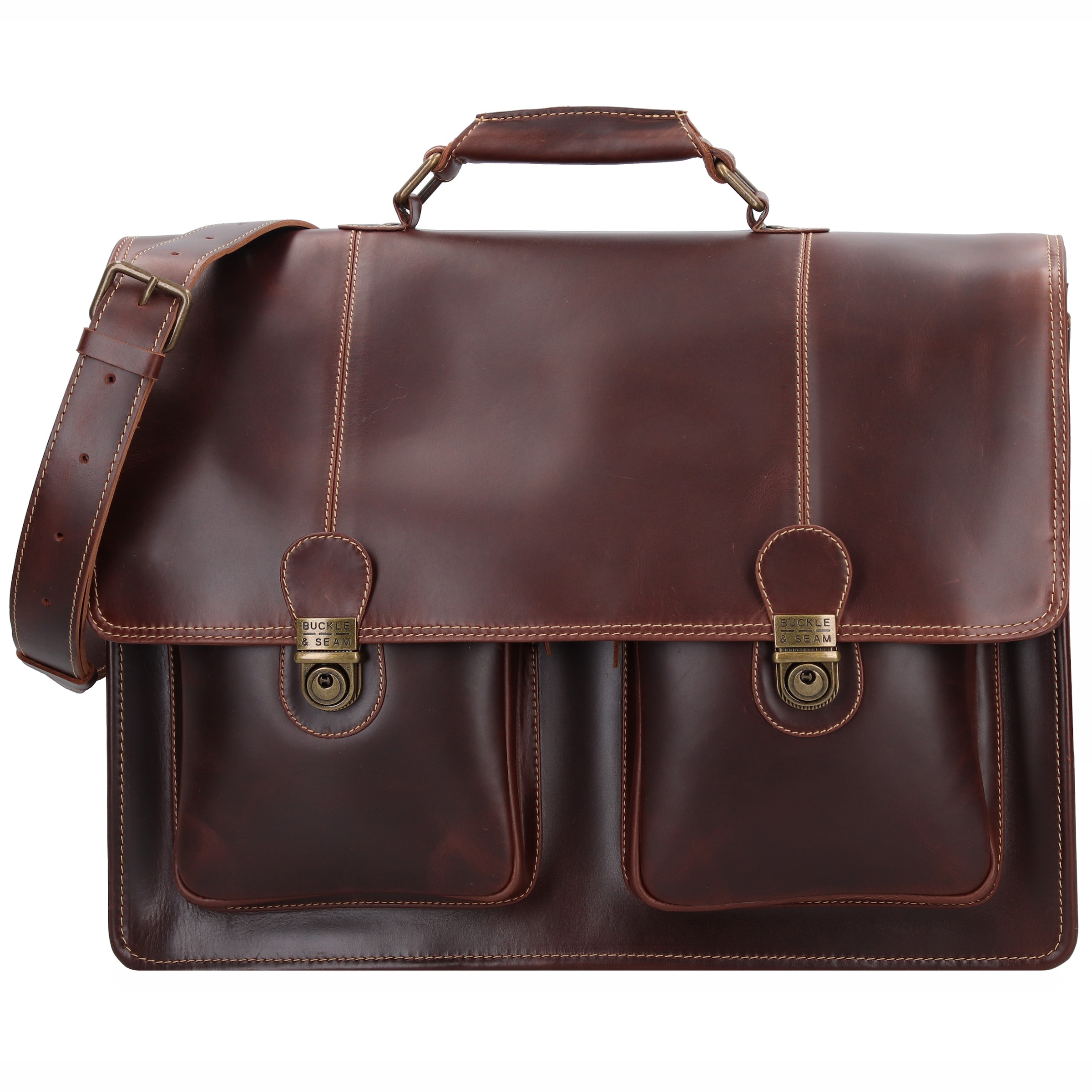 Porte-documents 'Nevada' Buckle & Seam en marron : devant