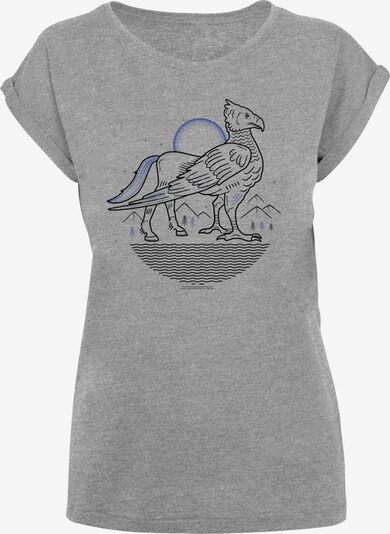 F4NT4STIC T-Shirt 'Harry Potter Buckbeak Line Art' in blau / graumeliert / schwarz, Produktansicht