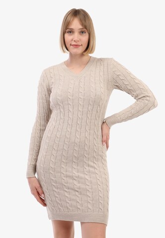 Felix Hardy Knit dress in Beige: front