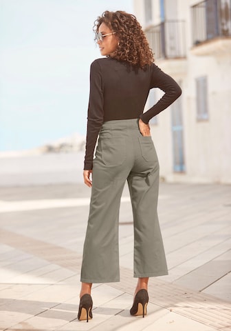 LASCANA Wide leg Jeans in Green