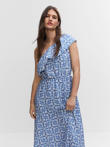 MANGO Summer Dress 'Linaje' in Blue: front