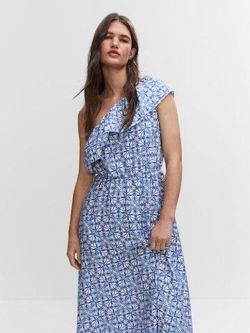 MANGO Summer Dress 'Linaje' in Blue: front