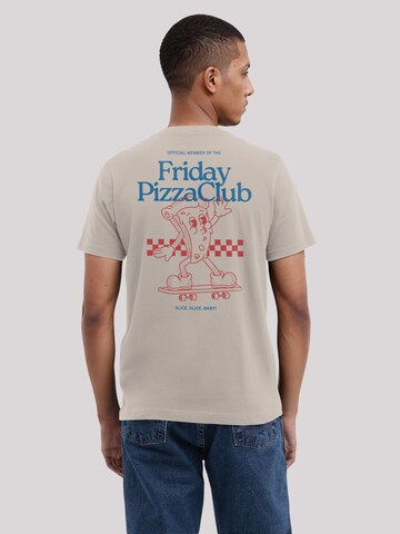 F4NT4STIC Shirt 'Friday Pizza Club' in Beige