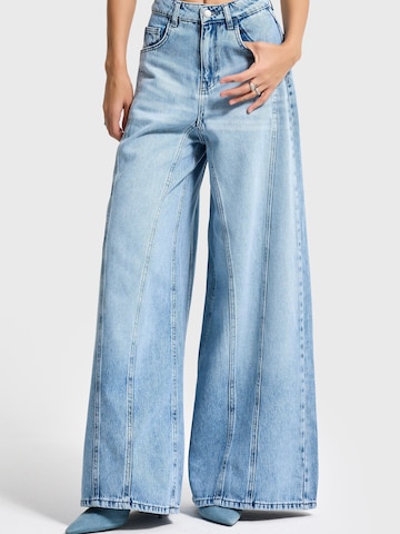 Wide Leg Jean 'PALAZZO MID RISE JEANS' IT'S BASIC en bleu