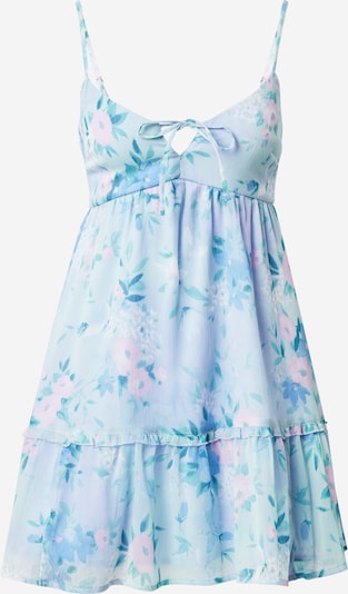 Vasarinė suknelė 'BARE FESTIVAL' iš HOLLISTER, spalva – turkio spalva / sodri mėlyna („karališka“) / šviesiai mėlyna / slyvų spalva, Prekių apžvalga