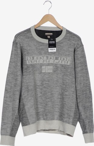 NAPAPIJRI Sweatshirt & Zip-Up Hoodie in XL in Grey: front