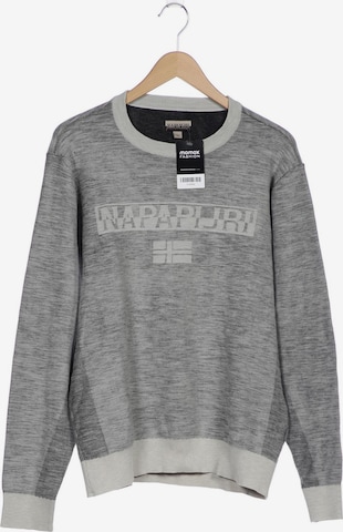 NAPAPIJRI Sweatshirt & Zip-Up Hoodie in XL in Grey: front