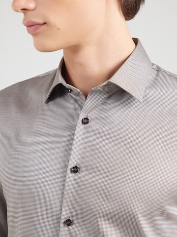 OLYMP Slim Fit Hemd in Braun