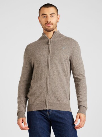 GANT Knit Cardigan in Brown: front