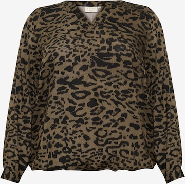 Camicia da donna 'KC Diana' di KAFFE CURVE in marrone: frontale