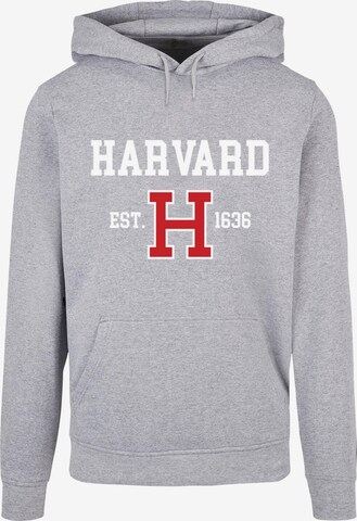 Merchcode Sweatshirt 'Harvard University - Est 1636' in Grau: predná strana