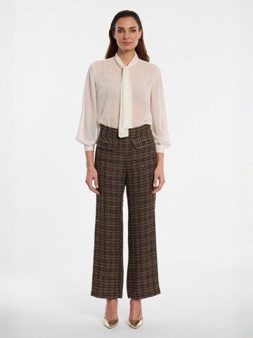 Ana Alcazar Regular Trousers ' Enamoria ' in Brown: front