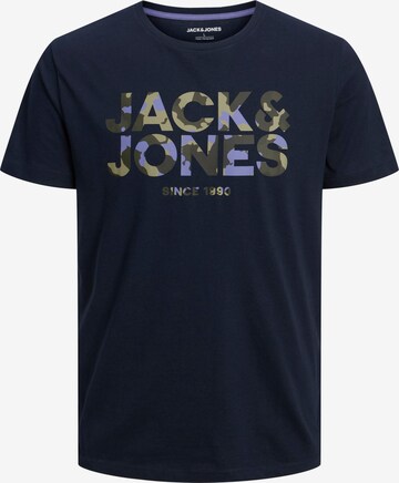 Jack & Jones Plus Tričko 'James' – modrá: přední strana