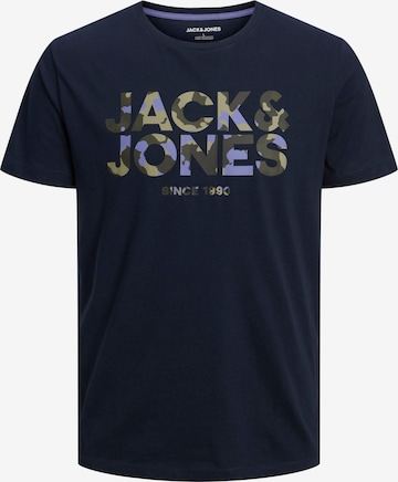 Jack & Jones Plus Tričko 'James' – modrá: přední strana