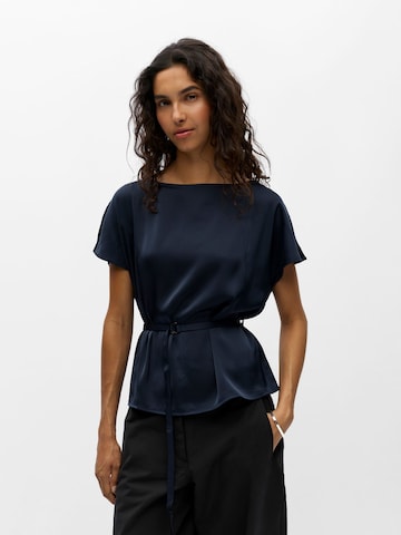 Camicia da donna 'OBJAlli' di OBJECT in blu: frontale
